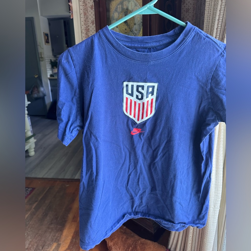 Nike Kids Blue USA Crest Short Sleeve Tee
